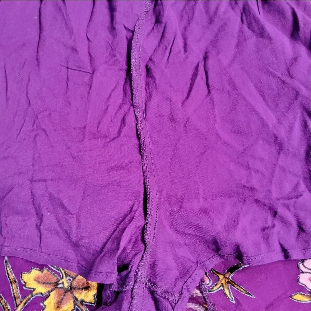 Honey Punch Velvet Burnout Romper Size M